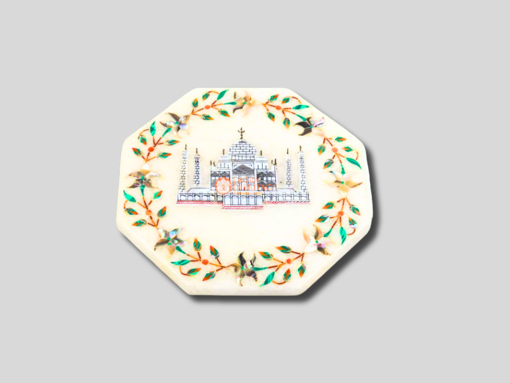 Pietradura Home Decorative Wall Tile Indian Tajmahal Design MOP Inlaid